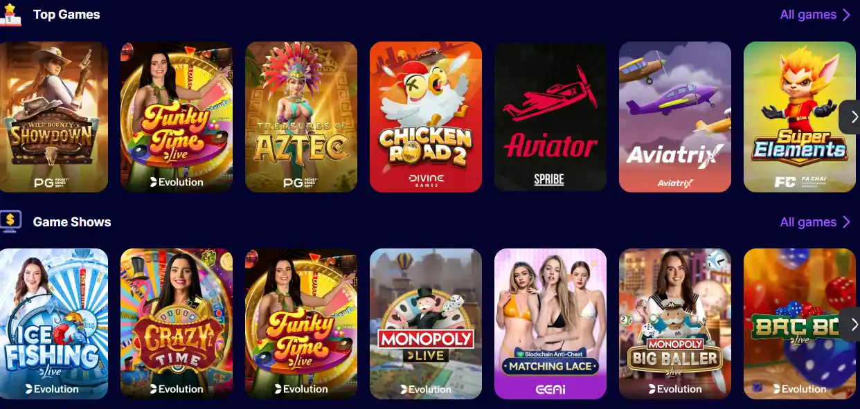 Divine Casino game lobby Bangladesh 3000 slots live casino